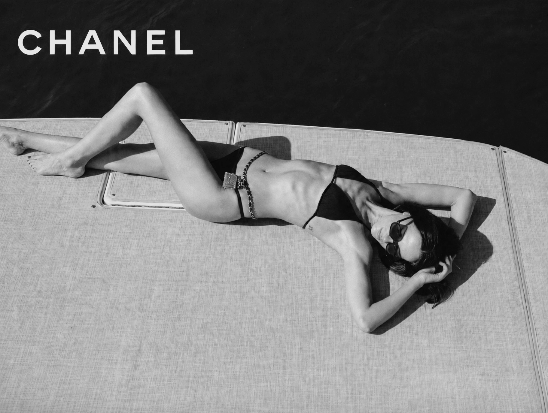 CHANEL overhead bikini editorial