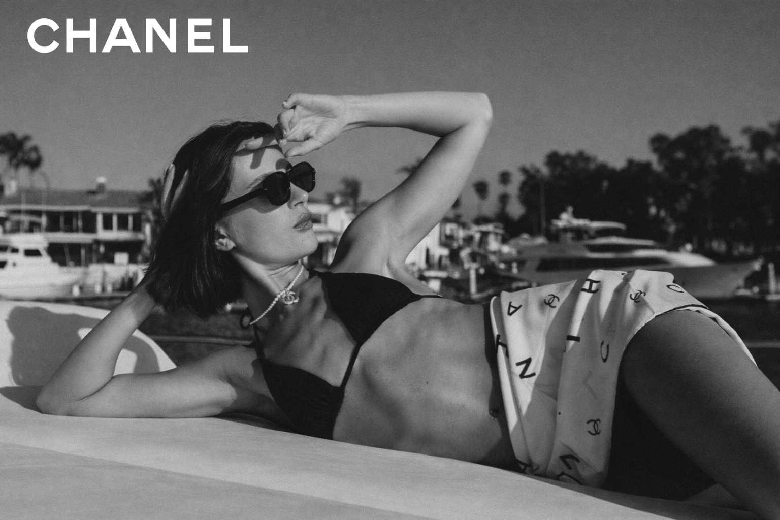CHANEL independent campaign concept, reclining portrait